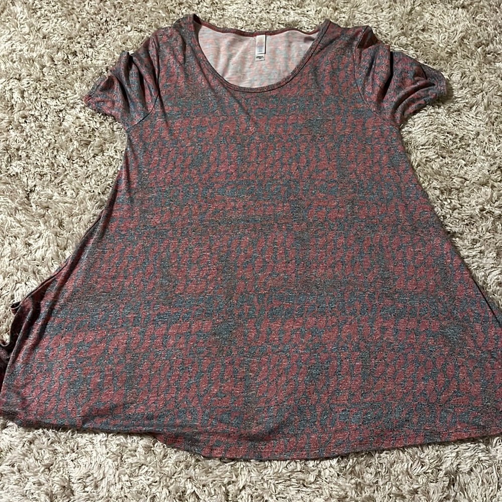 Pink and Grey Flowy Shirt